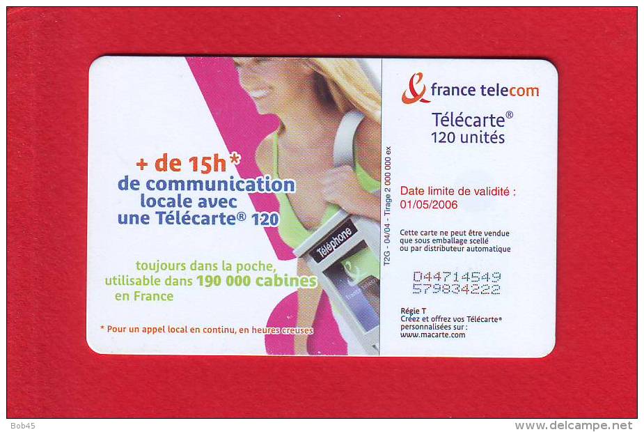 289 - Telecarte Publique Cabine Bagage Femme 1 (F1323D) - 2004