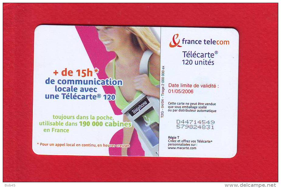 290 - Telecarte Publique Cabine Bagage Femme 1 (F1323D) - 2004