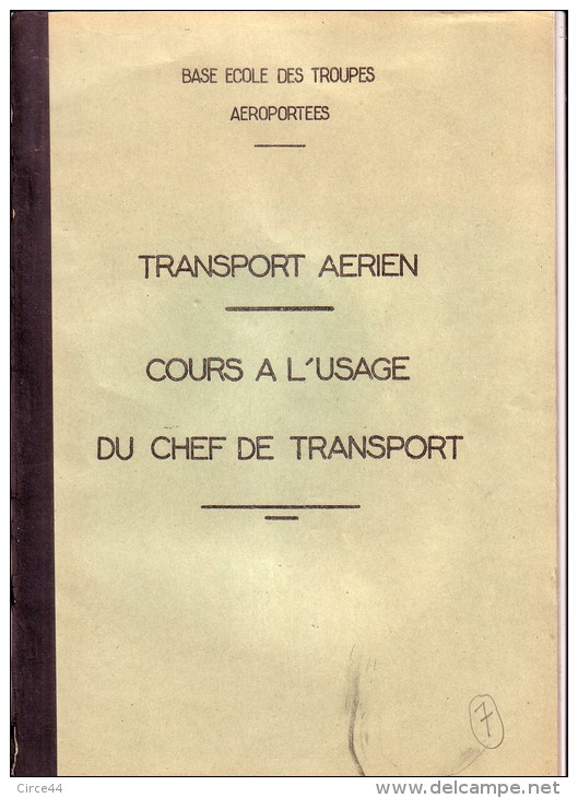 BASE ECOLE DES TROUPES AEROPORTEES.CAMP ASTRA PRES PAU.TRANSPORT AERIEN..OFFICER GUIRAL. - Aviazione