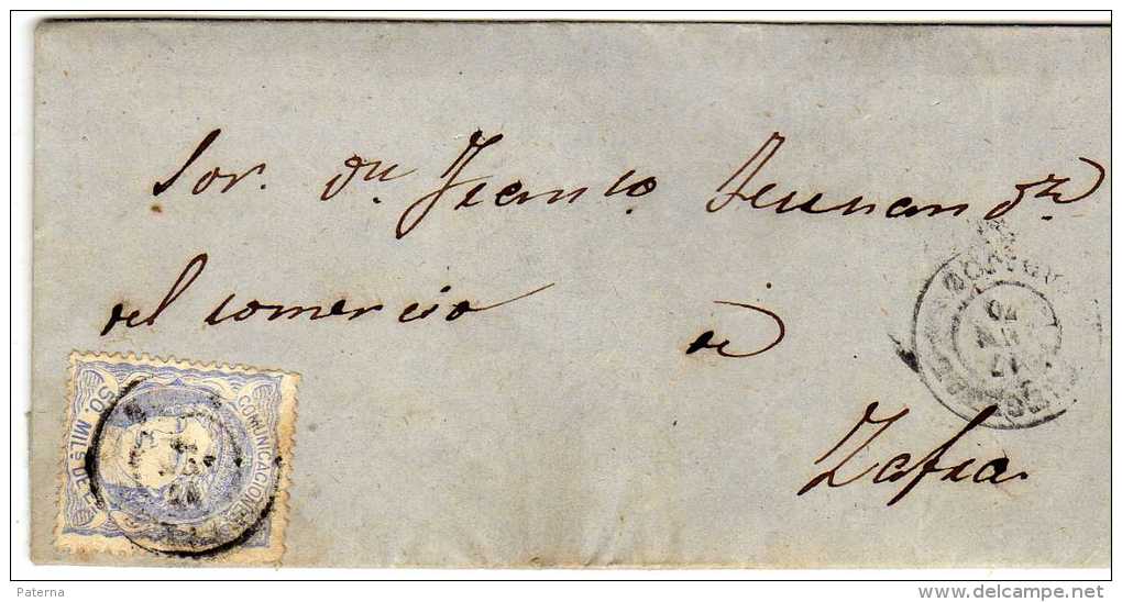 693,-envuelta  Fregenal 1870 Badajoz - Covers & Documents