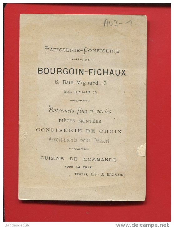 TROYES BOURGOIN FICHAUX PATISSERIE CONFISERIE RUE MIGNARD URBAIN CHROMO AUBRY NICOLAS COQ VILLAGE DANDY - Other & Unclassified