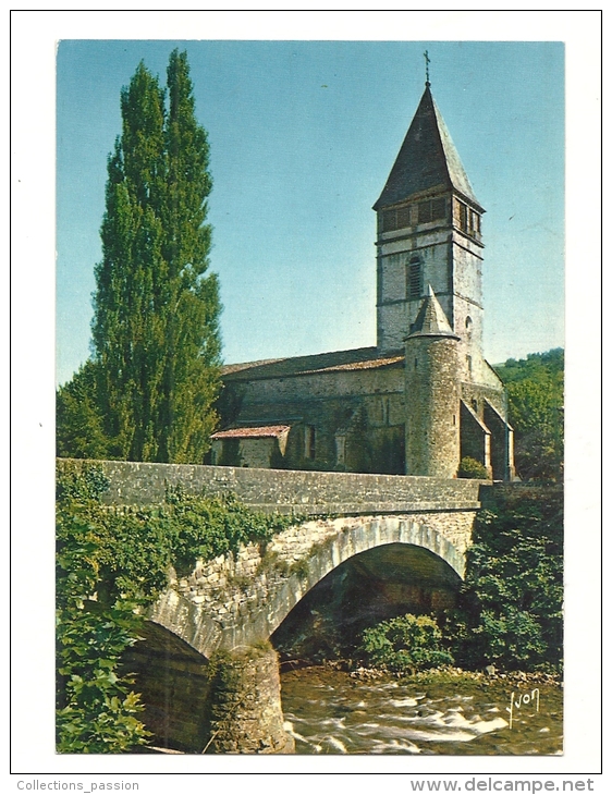 Cp, 64, Saint-Etienne-de-Baïgorr Y, L'Eglise Et Le Pont - Saint Etienne De Baigorry