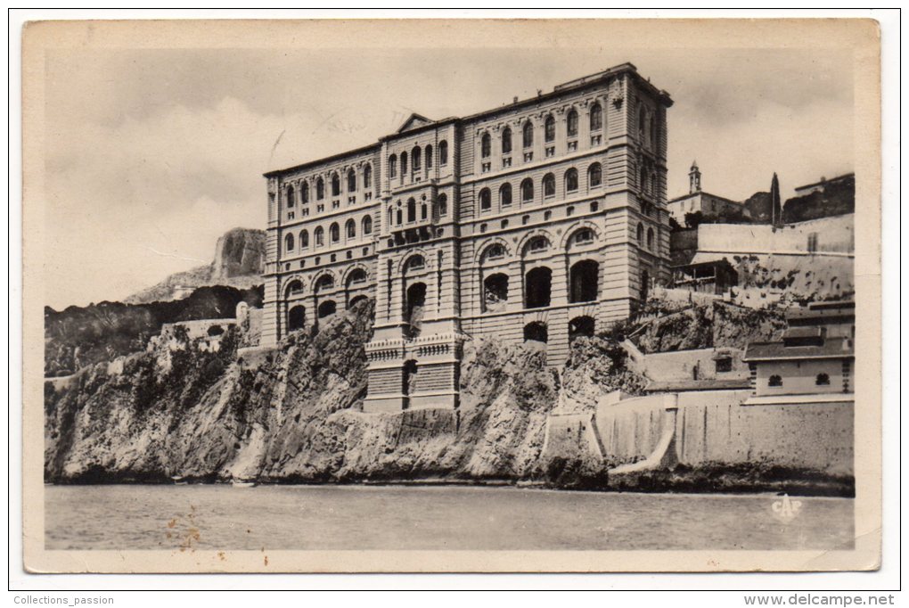 CP, MONACO, Le Musée Océanographique Côté De La Mer, Voyagé En 1959 - Musée Océanographique