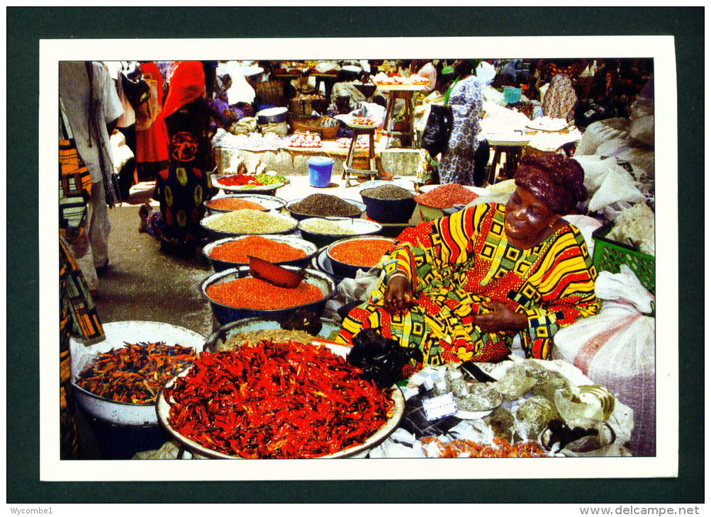 TOGO - Food Market Scene Postcard Mailed To The UK As Scans - Togo