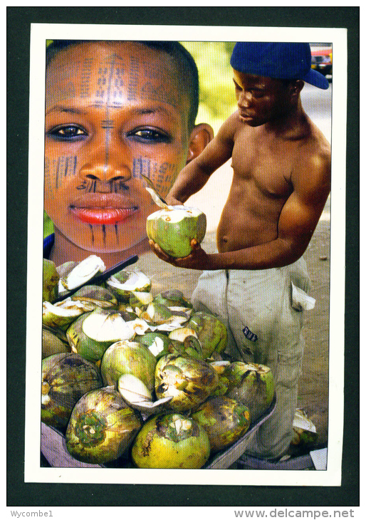 TOGO - Coconut Vendor/Child With Tribal Markings Postcard Mailed To The UK As Scans - Togo