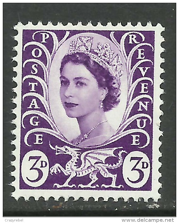 Wales GB 1967 QE2 3d Lilac Umm SG W 7. ( J763 ) - Wales