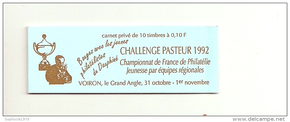 RHONE ALPES - 38 - ISERE - VOIRON BIGAROX Partenaire Comités D'entreprise - Challenge  Pasteur 1992 - Commemoratives