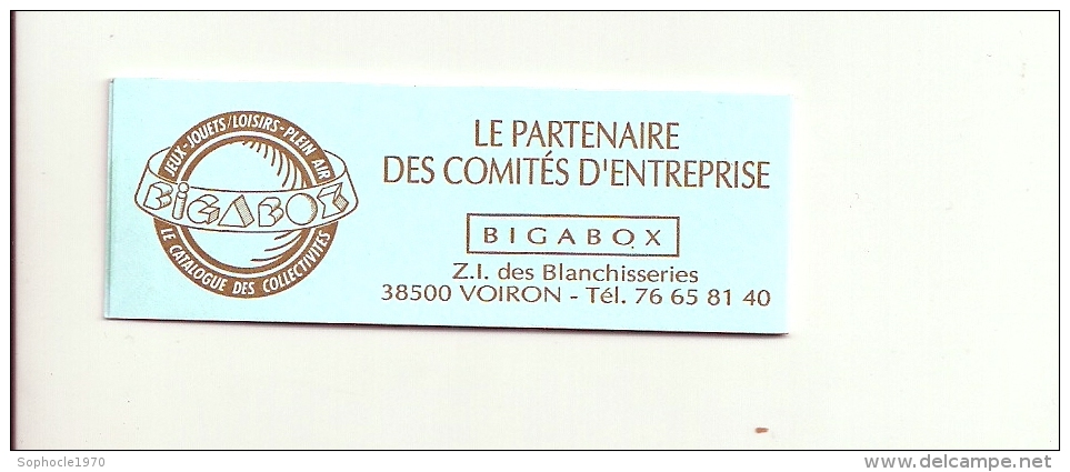 RHONE ALPES - 38 - ISERE - VOIRON BIGAROX Partenaire Comités D'entreprise - Challenge  Pasteur 1992 - Gelegenheidsboekjes