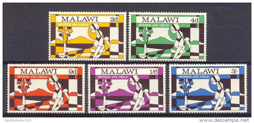 Myz014b SMALL ASSORTMENT SPORTS PAX CHRISTMAS MOTHER AND CHILD POLICE UNIFORM MALAWI 1970-1972 PF/MNH - Malawi (1964-...)