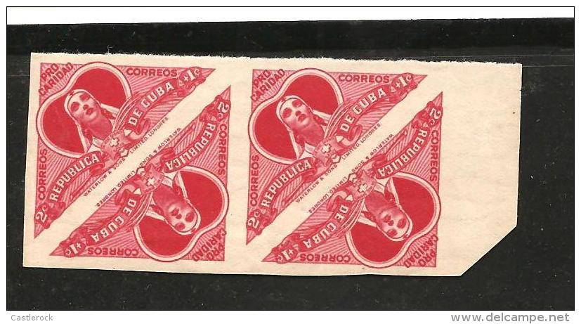 O) 1935CUBA, CHARITY PRO, IMPERFORATE, MNH.- - Sin Dentar, Pruebas De Impresión Y Variedades