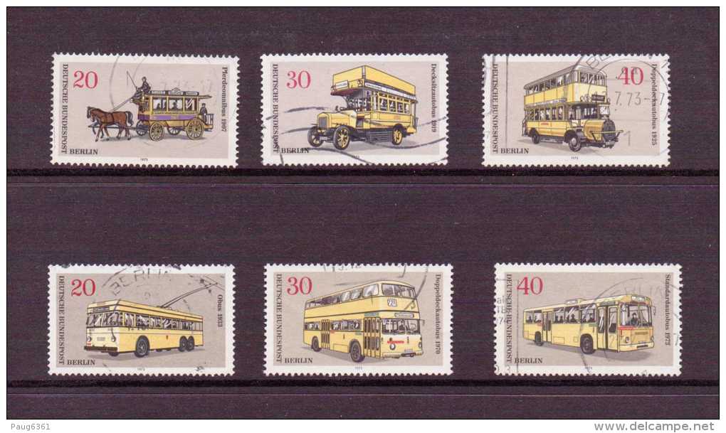 ALLEMAGNE-BERLIN 1973 TRANSPORTS EN COMMUN  YVERT N°411/13-420/22 - Bus