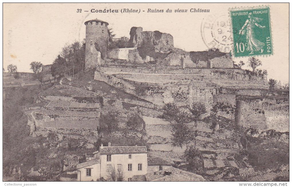 Cp , 69 , CONDRIEUX , Ruines Du Vieux Château - Condrieu