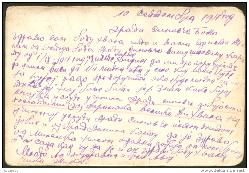 SERBIA CENSORED POSTAL CARD MILITARY POST OFFICE "XX" And "999"  WW1 1917 - Guerra De 1914-18