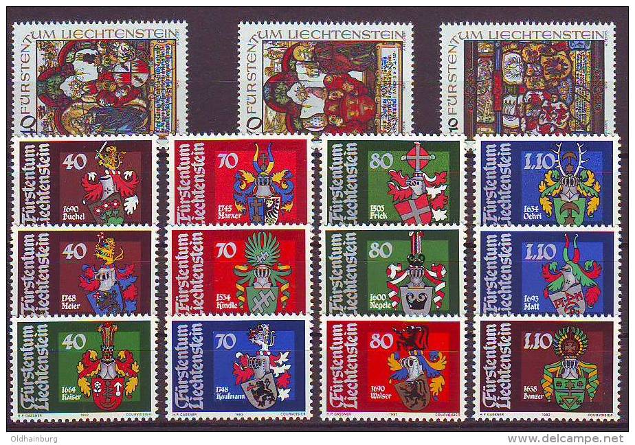 Liechtenstein 1979, Mi. 731 Ff, Wappen & Heraldik ** - Stamps