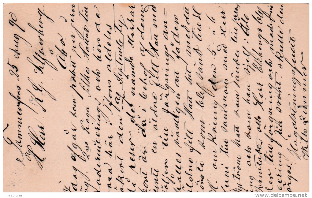 00453 Enteropostal De Tammerfors A Abo 1890 - Cartas & Documentos