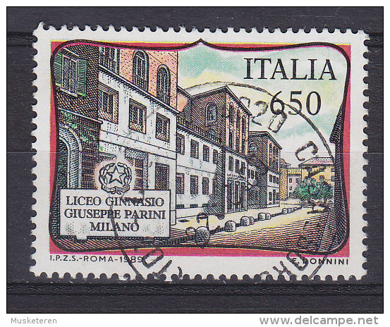 Italy 1989 Mi. 2072     650 (L) Giuseppe-Parini-Gymnasium, Mailand Milano - 1981-90: Oblitérés