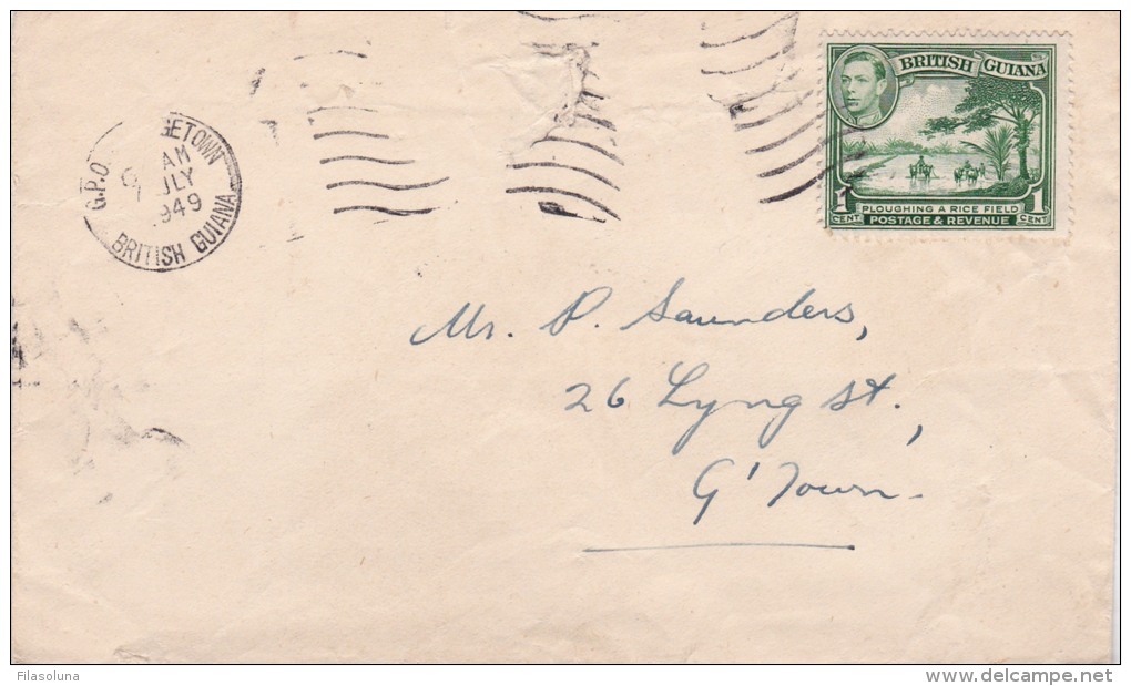 00492 Carta De British Guiana A G'Joun 1949 - Guyane Britannique (...-1966)