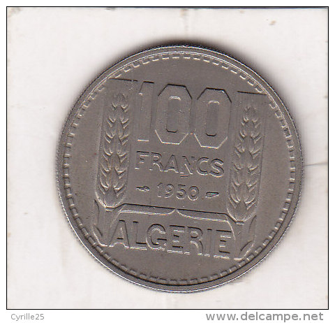 Algerie 100 Francs 1950 P. Turin République Francaise - Algeria