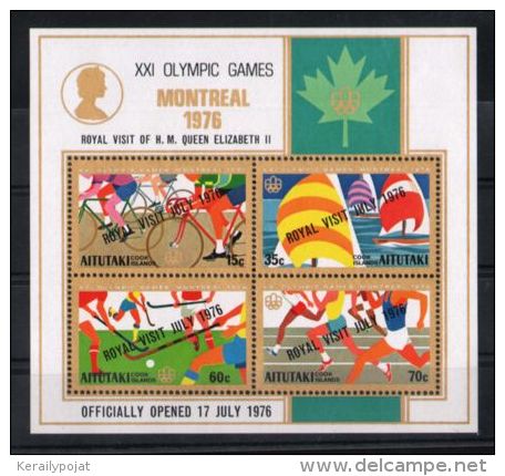 Aitutaki - 1976 Montreal Overprints Block MNH__(TH-2398) - Aitutaki