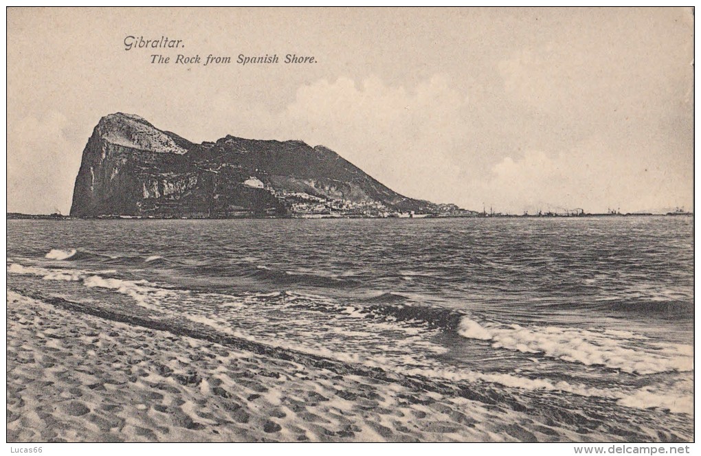 C1900 GIBRALTAR - THE ROCK FROM SPANISH SHORE  - ED. BEANLAND MALIN - Gibraltar