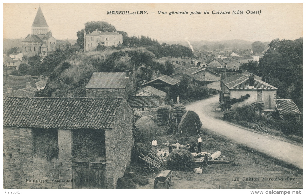 MAREUIL SUR LAY - Vue Générale Prise Du Calvaire (animation) - Mareuil Sur Lay Dissais