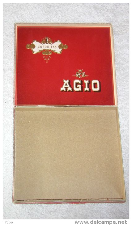 Boite à Cigares Carton Vide « AGIO Coronitas » Dimensions : 172/124/31mm - Schnupftabakdosen (leer)