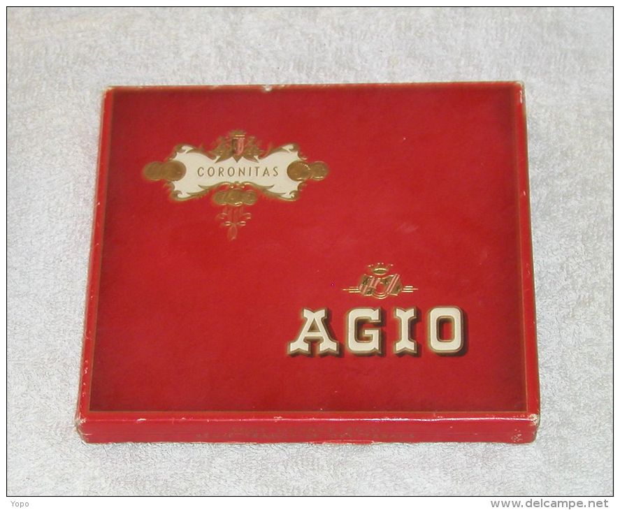 Boite à Cigares Carton Vide « AGIO Coronitas » Dimensions : 172/124/31mm - Schnupftabakdosen (leer)