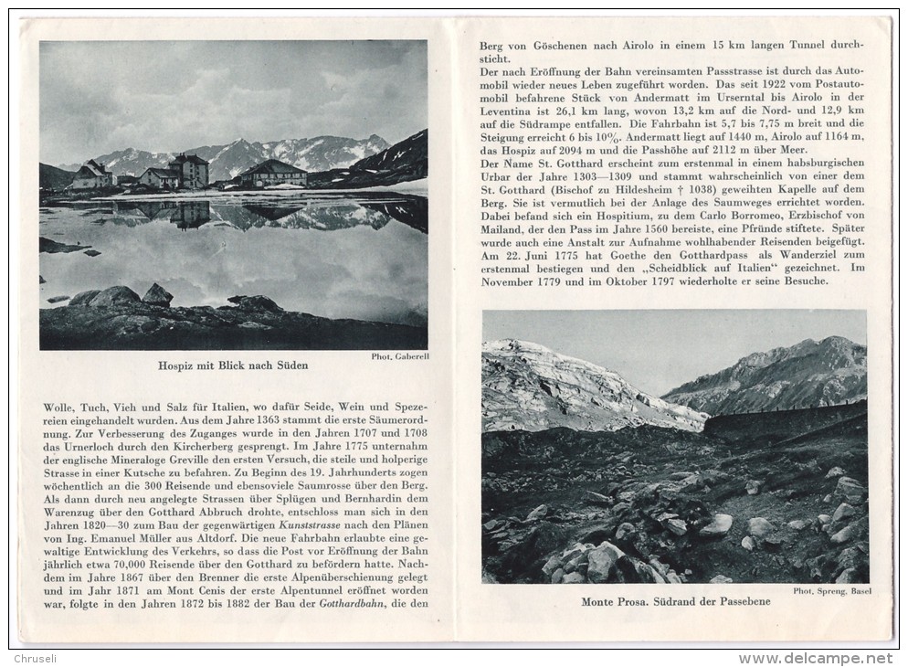 Topografische - Reisekarte  St. Gotthard Poststrasse Andermatt - Airolo Mit Postkutsche - Non Classés