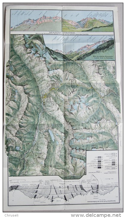 Topografische - Reisekarte  St. Gotthard Poststrasse Andermatt - Airolo Mit Postkutsche - Non Classés