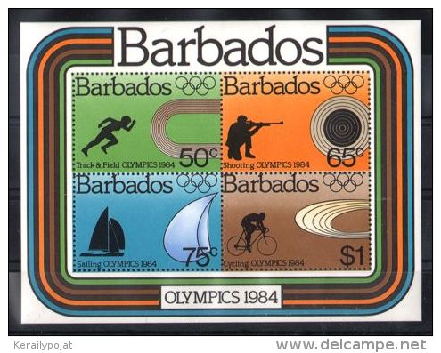 Barbados - 1984 Los Angeles Block MNH__(TH-4333) - Barbados (1966-...)