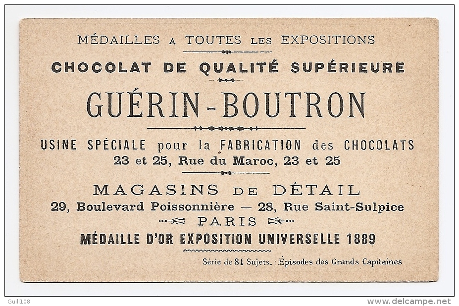 Chromo Chocolat Guérin Boutron Didactique Histoire Gustave Vasa Proclamé Roi De Suède Moyen-Age Armure A14-10 - Guerin Boutron