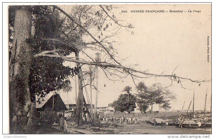 Afrique Noire  Guinée  Conakry:   La Plage    (voir Scan) - Guinée