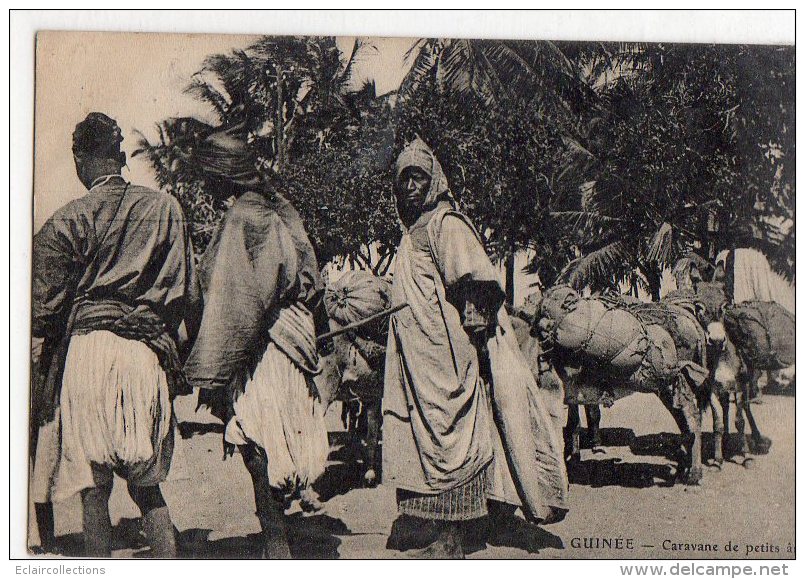 Afrique Noire  Guinée    Caravane De Petits ânes  (voir Scan) - Guinea