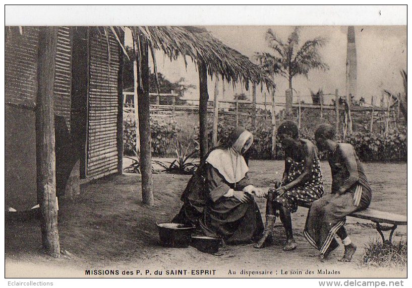 Afrique Noire  Guinée  Et/ou  A.O.F  Missions De P.P Du Saint Esprit. Soins Aux Malades    (voir Scan) - Guinée