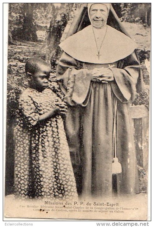 Afrique Noire  Guinée Gabon  Et/ou  A.O.F  Missions De P.P Du Saint Esprit. Congrégation De Castres  (voir état Moyen) - Guinea