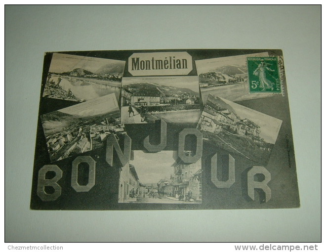 CPA POSTCARD SAVOIE 73 MONTMELIAN BONJOUR MULTIVUES SOUVENIR / 1928 - Montmelian