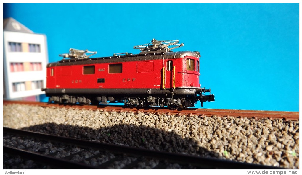 N Spur - LEMACO 003/2 - Leichtlokomotive Der SBB Re 4/4 10043 - SCALA N MODELLO IN OTTONE - Locomotives