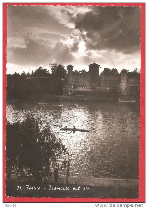 CARTOLINA VIAGGIATA ITALIA - TORINO - Tramonto Sul Po - Annullo TORINO  23 - 07 - 1940 - Parken & Tuinen