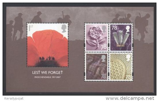 Great Britain - 2007 Battle Of Passchendaele Block MNH__(THB-3972) - Blocs-feuillets