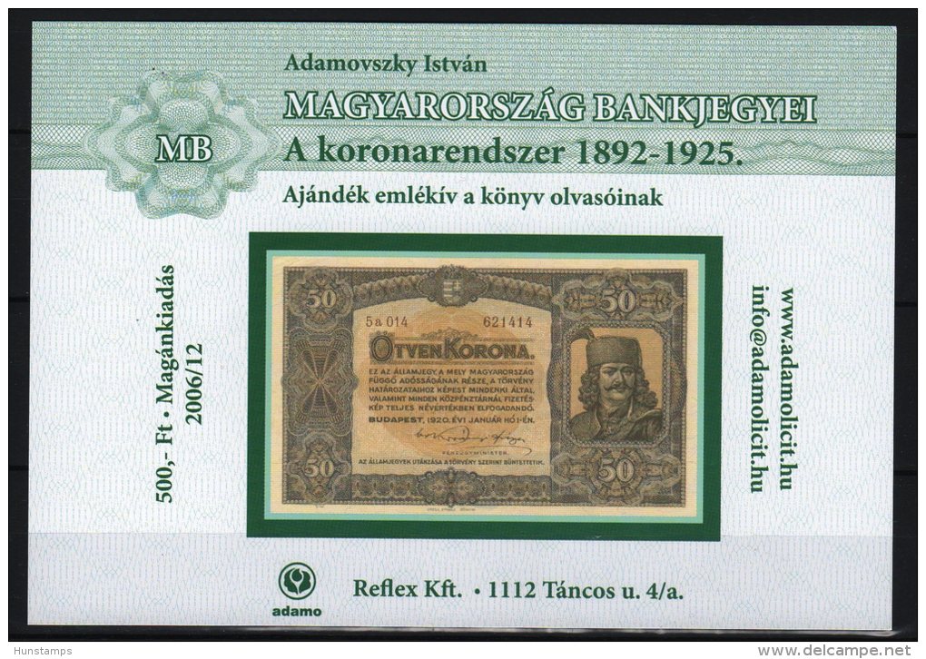 Hungary 2006. The Famous Coins Book From Hungary - SPECIAL PRESENT SHEET (commemorative Sheet)  RARE ! - Commemorative Sheets