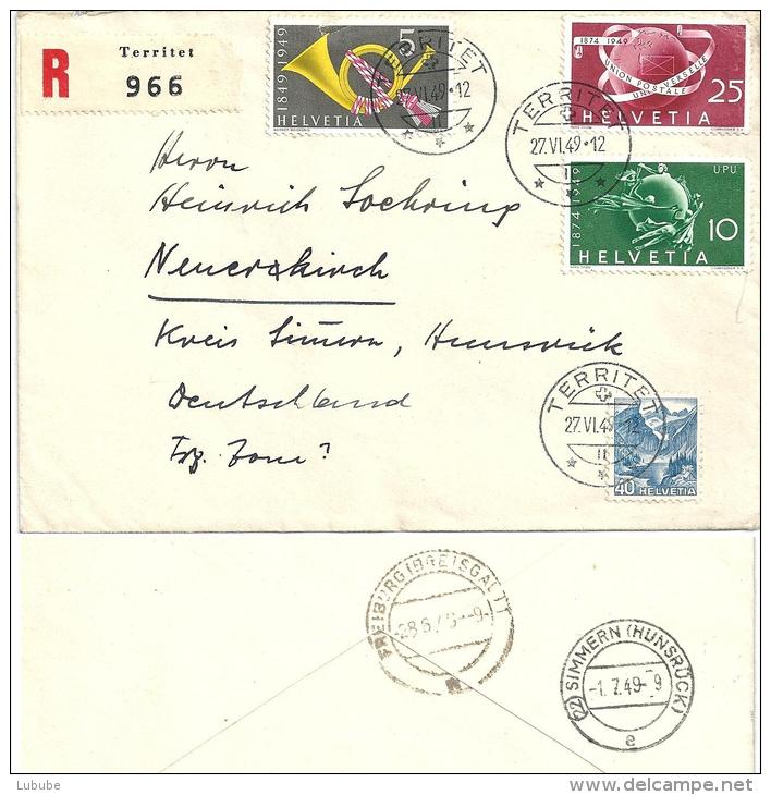 R Brief  Territet - Neuerkirch D               1949 - Covers & Documents