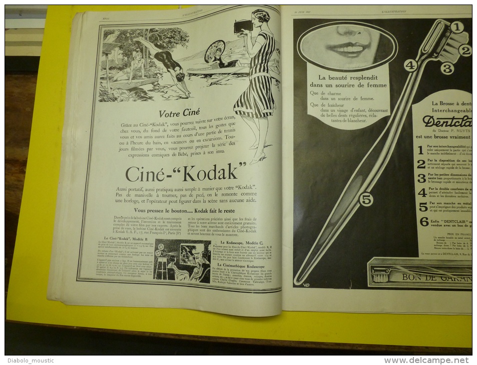 1927 Nombreuses Pubs Dont KODAK; Canberra;Fille De NICOLAS II Survivante;Concours Beauté TEXAS;Bonifacio Et CORSE .. - L'Illustration