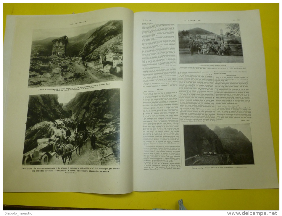 1927 Nombreuses pubs dont KODAK; Canberra;Fille de NICOLAS II survivante;Concours beauté TEXAS;Bonifacio et CORSE ..