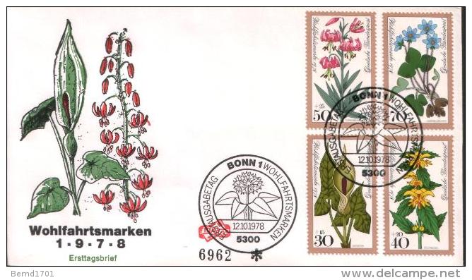 Germany - Mi-Nr 982/985 FDC ( X380)- - 1971-1980