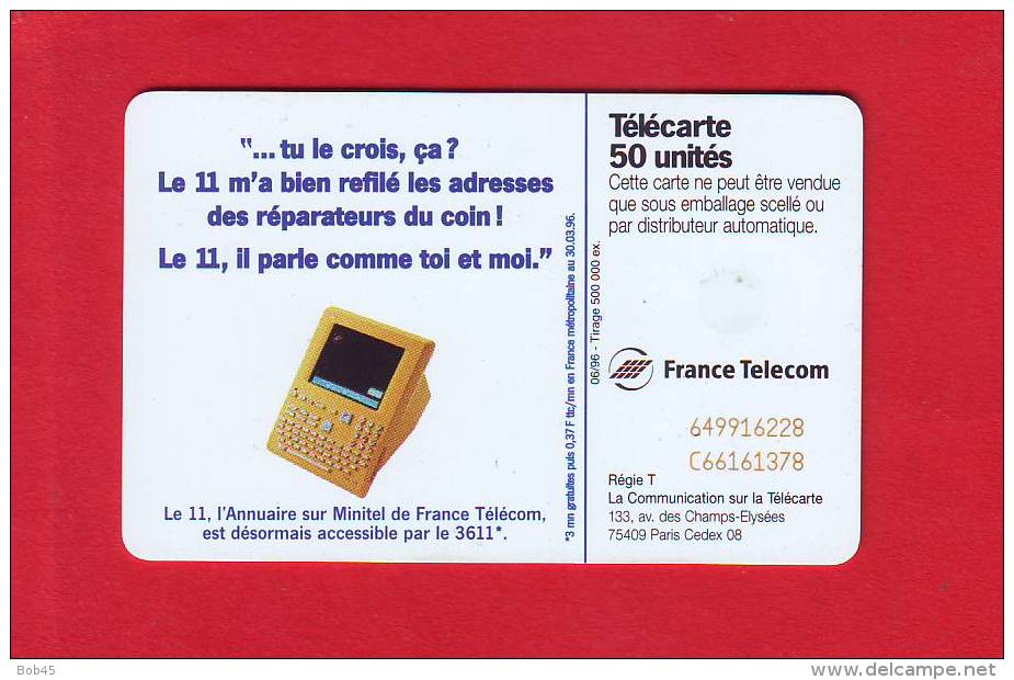 318 - Telecarte Publique Le 11 Carburateur Mob (F662) - 1996