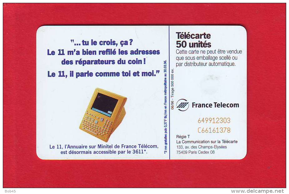 319 - Telecarte Publique Le 11 Carburateur Mob (F662) - 1996