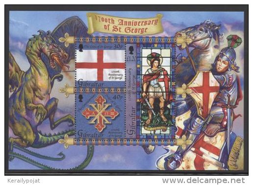 Gibraltar - 2003 Legend Of St. George Block MNH__(THB-3622) - Gibraltar