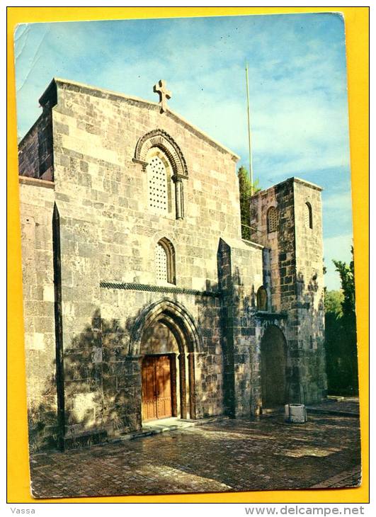 ST. ANNE'S Church ,jerusalem Jordan. PC Franked With Stamp 25 Fils - Jordanie