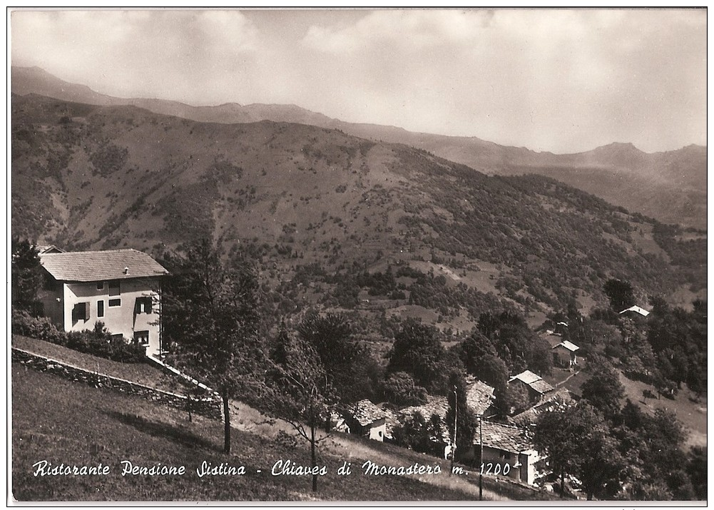 R7 192 - CHIAVES Di MONASTERO DI LANZO - RISTORANTE PENSIONE SISTINA - TORINO -  F.G. - NVG. - A. ´50 - Altri & Non Classificati