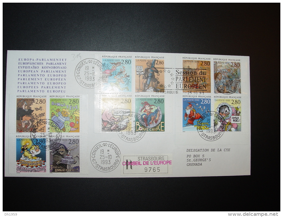 SESSION 25.10.1993 PARASKEVAS AVGERINOS VICE PRESIDENT EDITION PRESTIGE  STRASBOURG CONSEIL EUROPE FDC TIRAGE LIMITE - Commemoratives